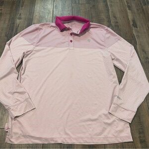 Coolibar Long Sleeve Polo Shirt Mens Medium UPF 50+ Sun Protection FLAW